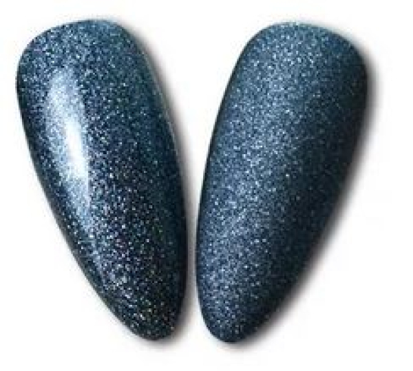 Gellack Eyeshadow Tiefblau Glitzer Nagel